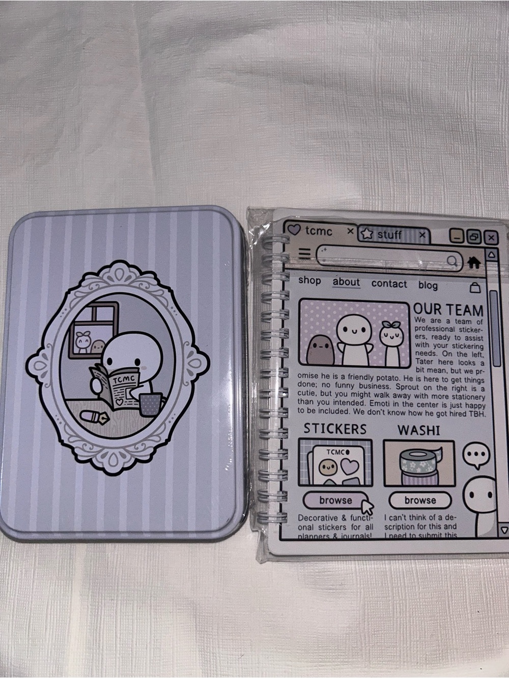 The coffee Monster Co Metal Tint and reusable sticker book